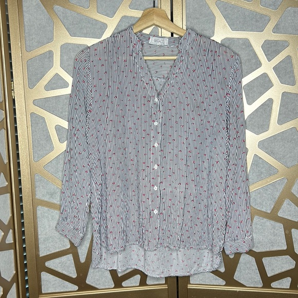 Strike and Rose Print Blouse - Picture 1 of 3